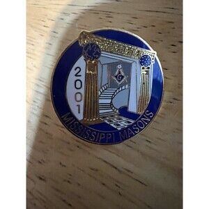 Vintage 2001 Mississippi Mason Lapel Hat Pin